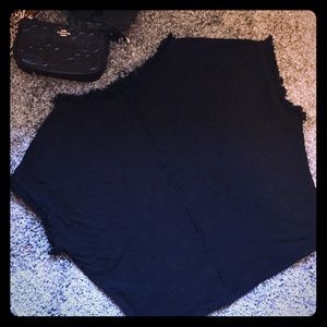 Basic Tee ♥️ Black Fringe Top Jessica Simpson